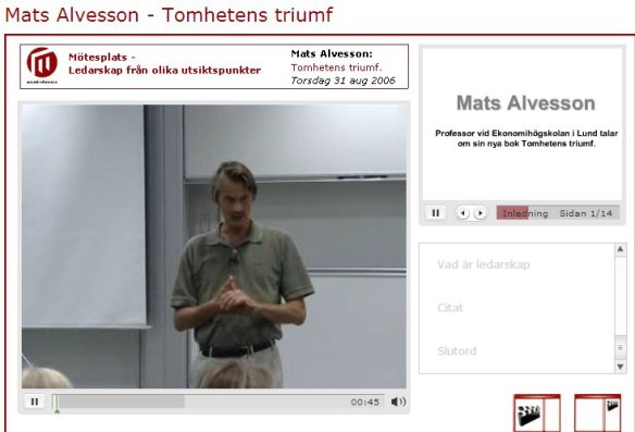 Mats Alvesson pratar en timma om ledarskap